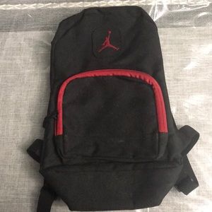 Black and white jordan o/s backpack